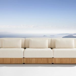 Beaumont Outdoor Teak Three Piece Modular Sofa